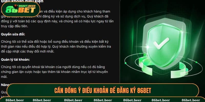 Đăng Ký 86BET - Hướng Dẫn Cho Người Chơi Mới Chi Tiết 2 Người chơi cần đồng ý điều khoản để có thể đăng ký 86BET