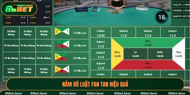 Fan Tan 86BET Là Gì Và Cách Chơi Siêu Hay Người Mới Nên Biết 7 Nắm rõ luật Fan Tan hiệu quả